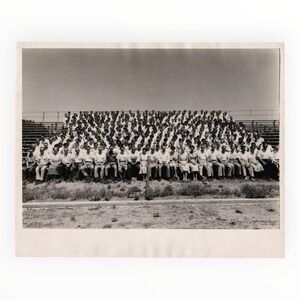 Vintage 1950s Large Group Photo Class Club Signed Back Black White Photograph